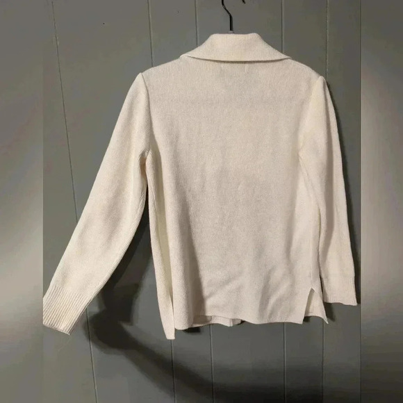 White Knitted LeRoy Cardigan Size Small - Picture 4 of 5